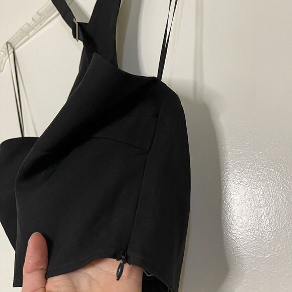 LE LIS Asymmetrical strappy cropped halter minimalistic top size Large - Picture 4 of 5